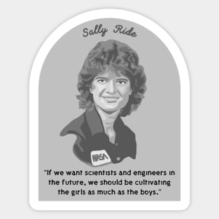 Sally Ride Portrait and Quote Sticker